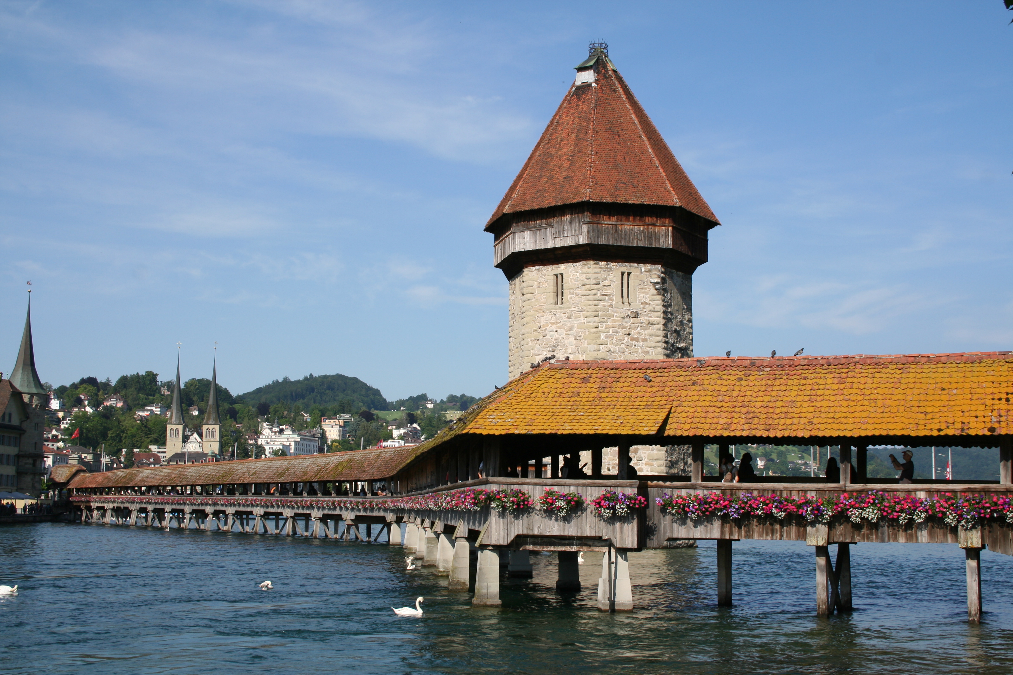 Chapel Bridge, Lucerne, Switzerland без смс
